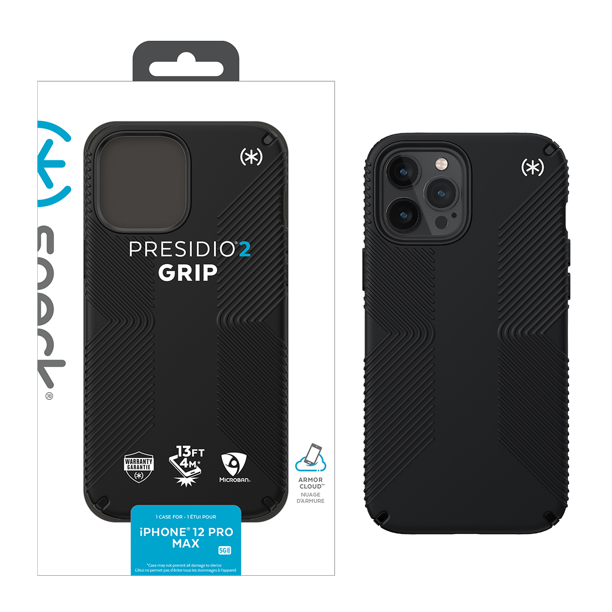 Picture of Speck IPHONE 12 PRO MAX PRESIDIO2 GRIP (BLACK/BLACK/WHITE)
