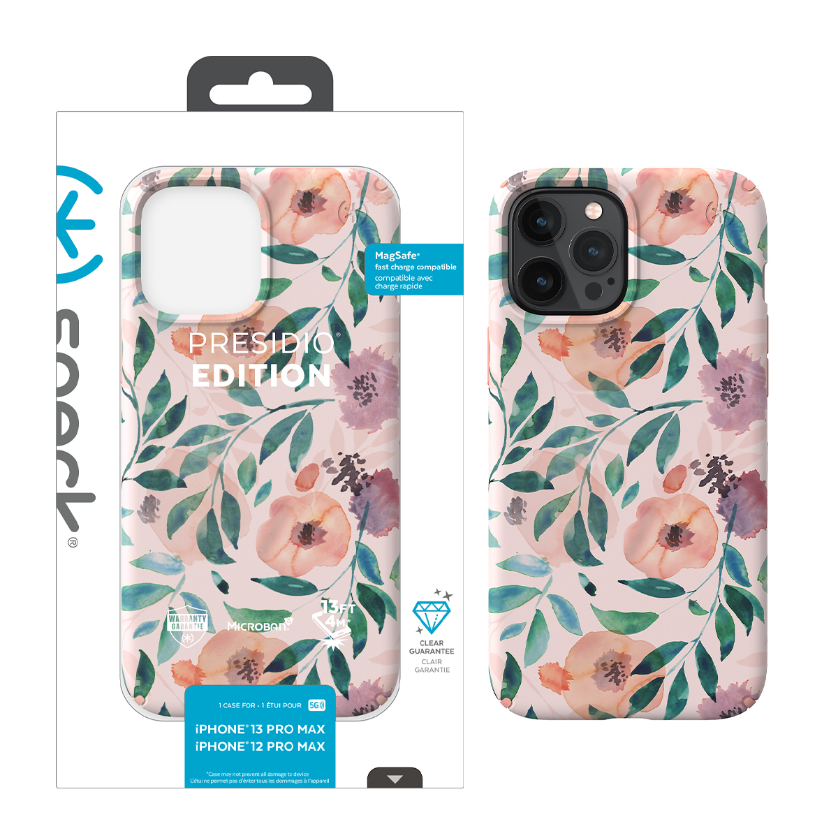 Picture of Speck Apple iPhone 12 Pro Max Presidio Edition Case - Watercolor Roses