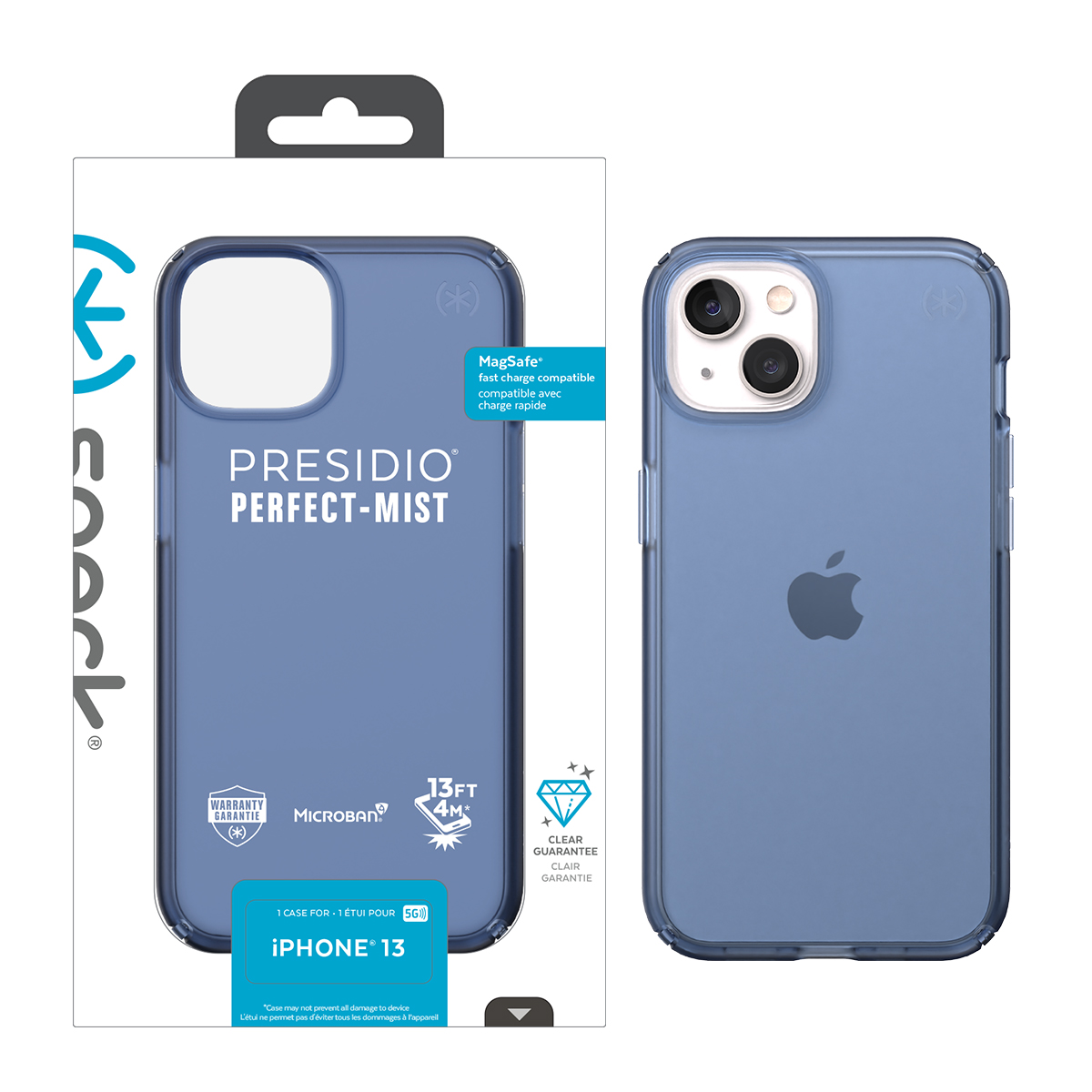 Picture of IPHONE 13 - PRESIDIO PERFECT CLEAR MIST (COASTAL BLUE/COASTAL BLUE)
