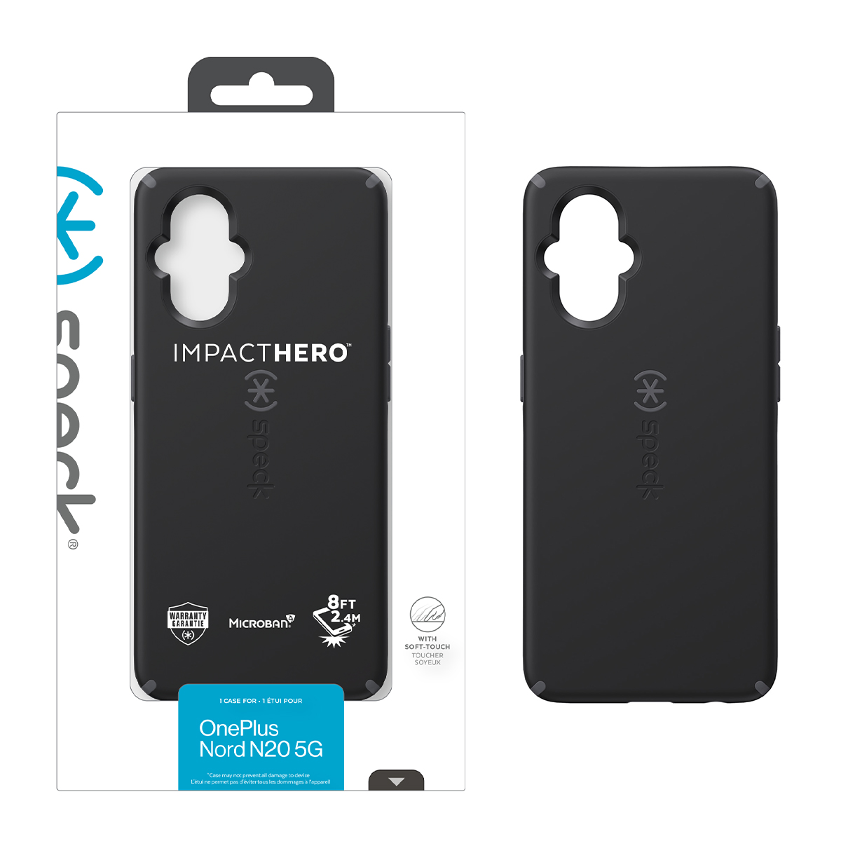 Picture of Speck OnePlus Nord N20 5G Impact Hero Slim Dual-layer Case - Black / Slate Grey