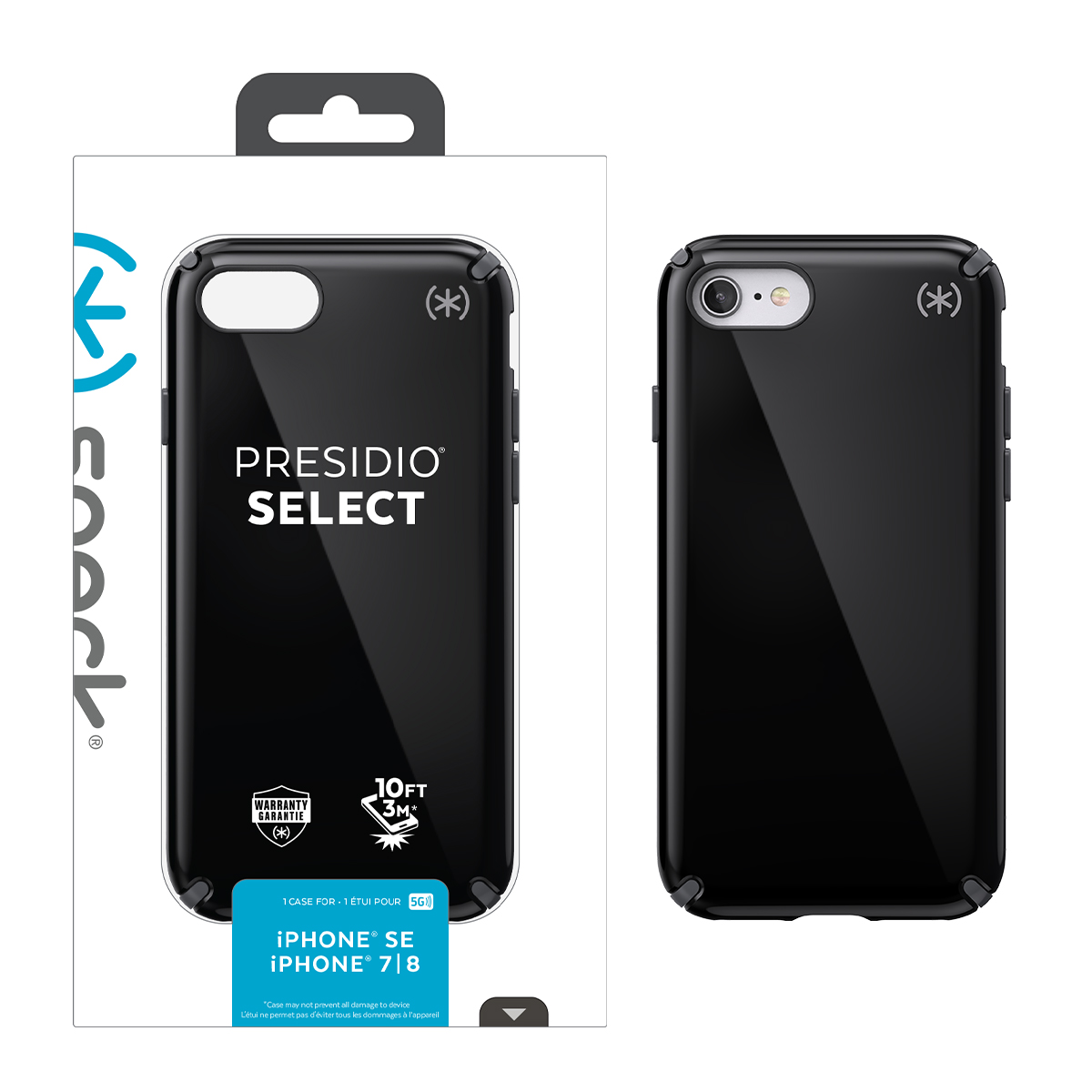 Picture of SPECK IPHONE SE (2022) - PRESIDIO SELECT - BLACK/SLATE GREY/SWEATER GREY)