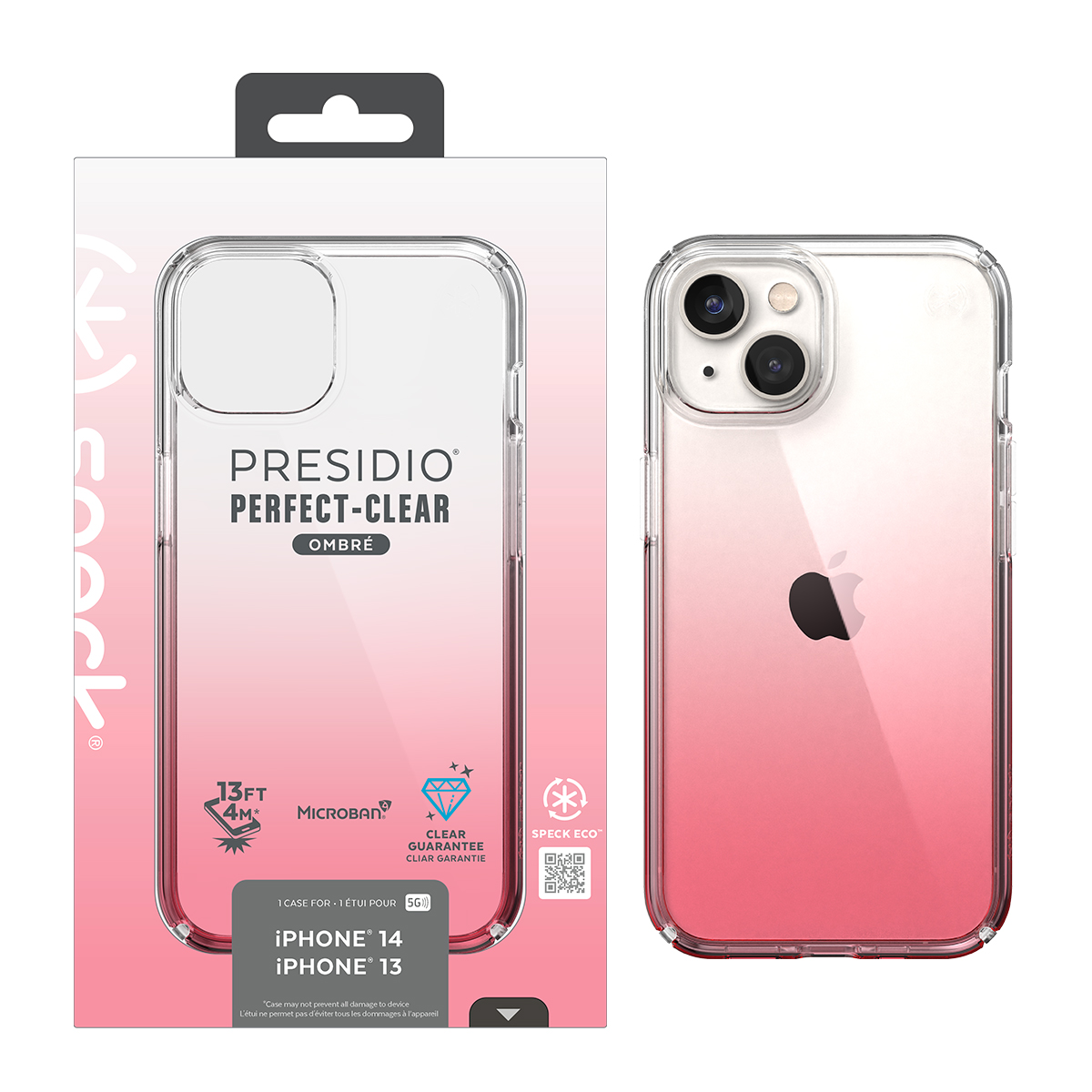 Picture of IPHONE 14 PRESIDIO PERFECT CLEAR OMBRE (CLEAR/VINTAGE ROSE FADE)