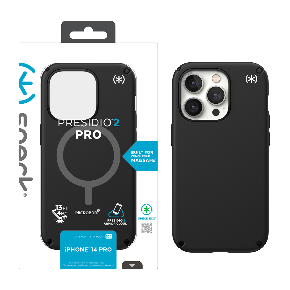 Picture of IPHONE 14 PRO PRESIDIO 2 PRO +MS (BLACK/BLACK/WHITE)