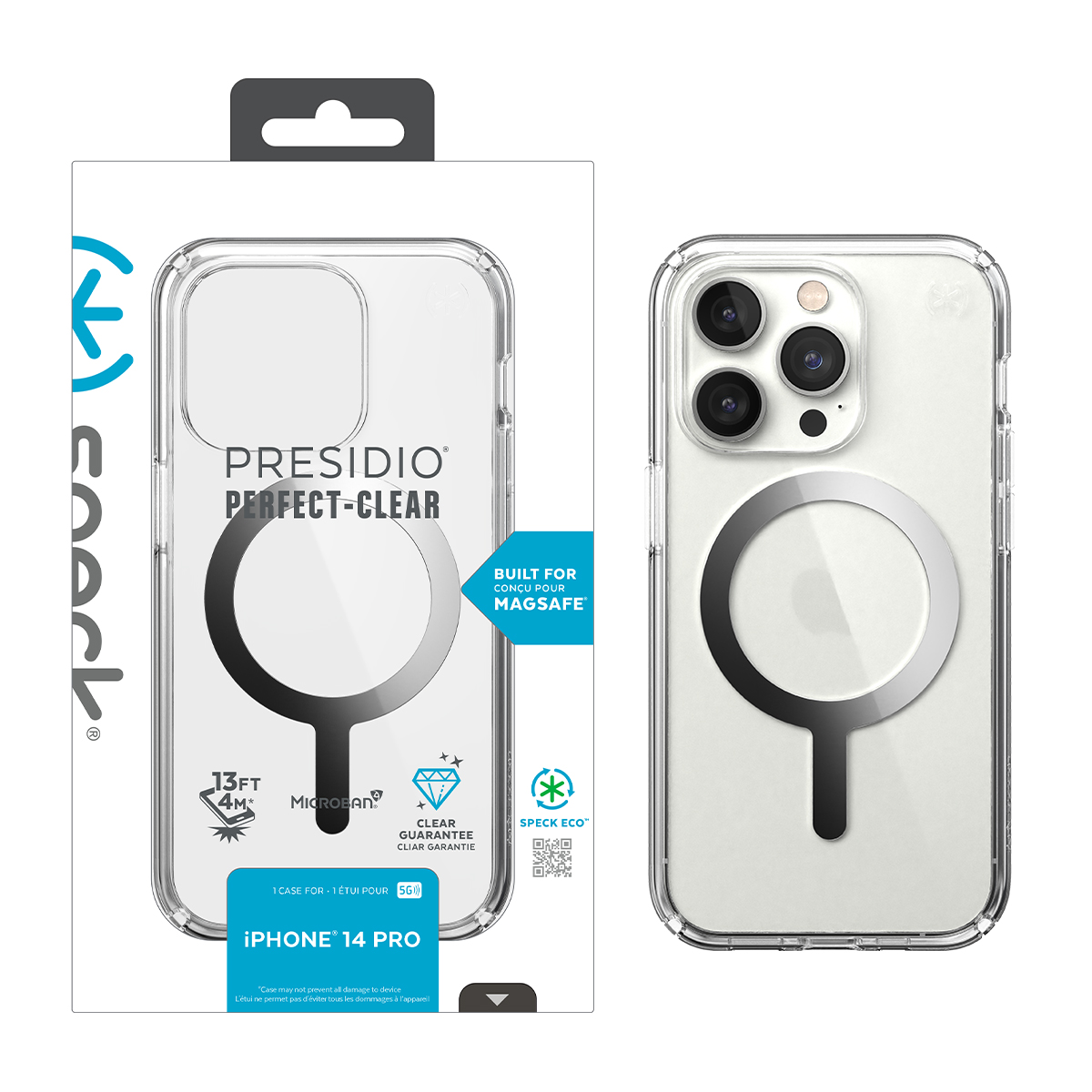 Picture of IPHONE 14 PRO PRSD PRFCT CLEAR +MS (CLEAR/CLEAR/SILVER)