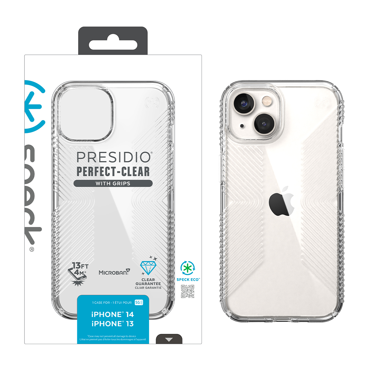 Picture of IPHONE 14 PRESIDIO PRFCT CLR GRIP (CLEAR/CLEAR)