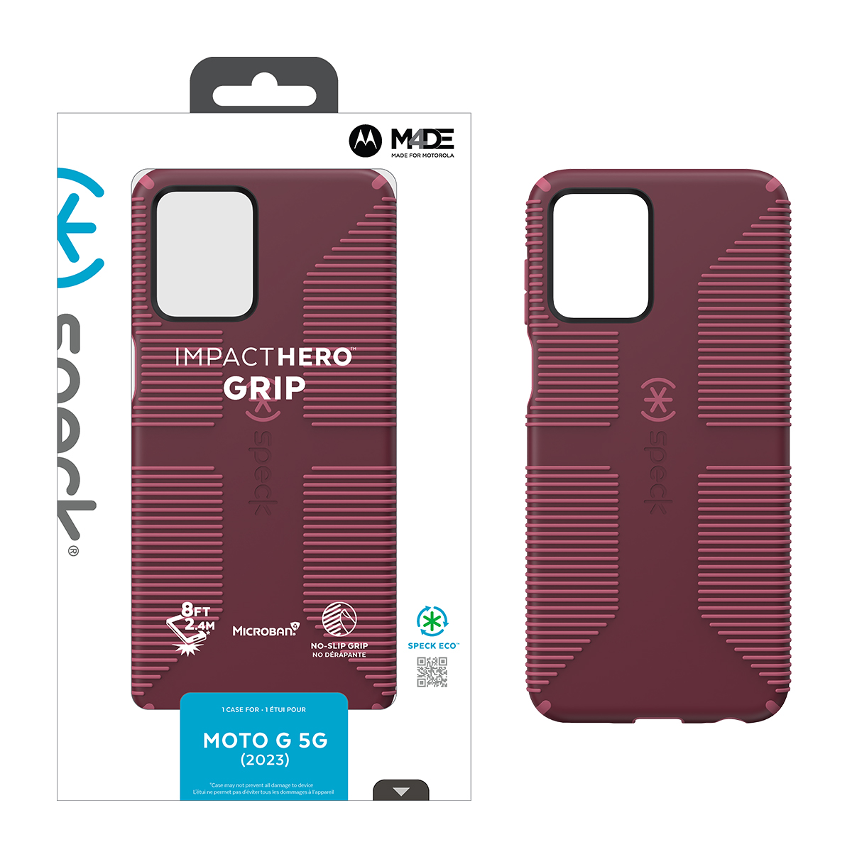 Picture of Speck moto g 5G (2023) IMPACT HERO GRIP Case - Rusty Red