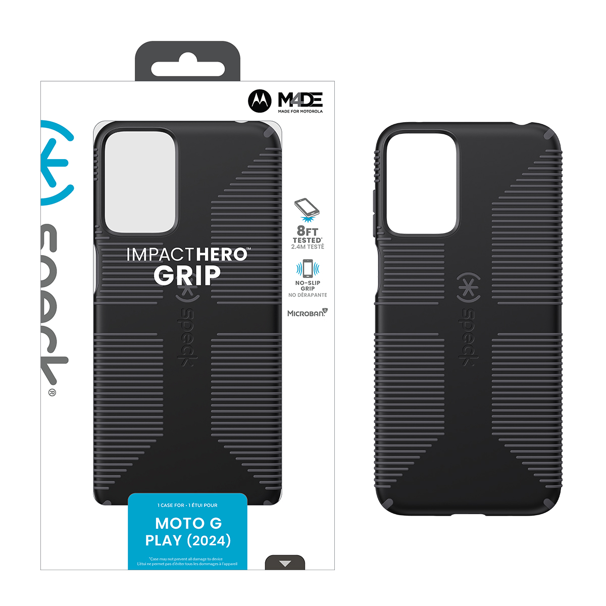 Picture of Speck moto g play - 2024 IMPACTHERO GRIP GRANITE BLACK/DUSK GREY/BLACK
