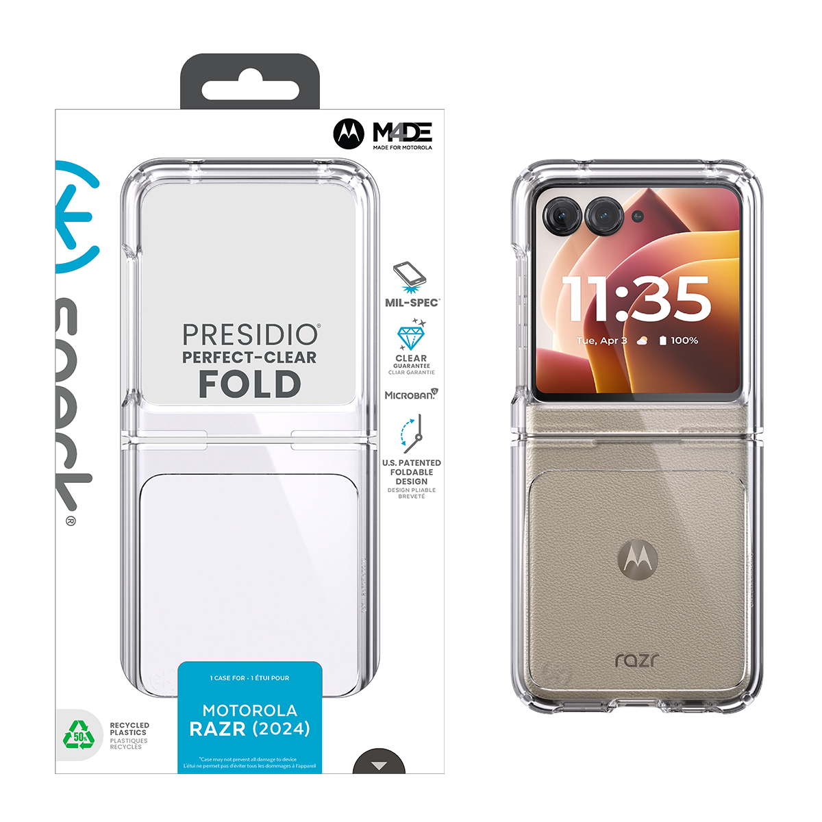 Picture of moto razr (2024) PRSDPRFCT CLR FOLD (CLEAR/CLEAR)