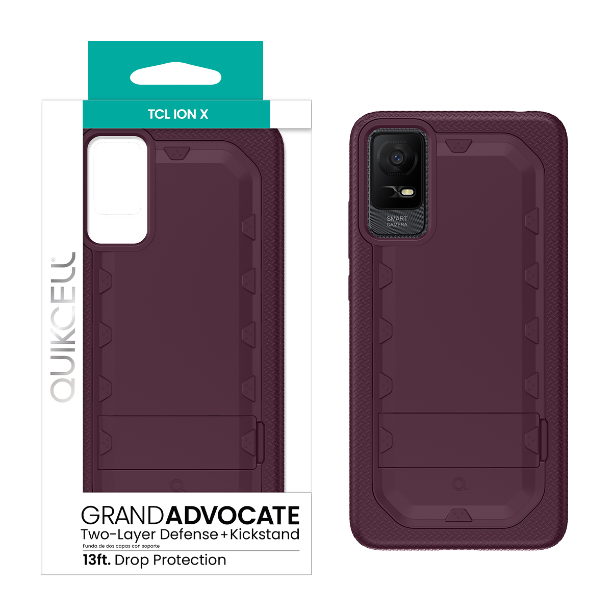 Picture of Quikcell TCL ION X GRAND ADVOCATE Dual-layer Kickstand Case – Punk Plum