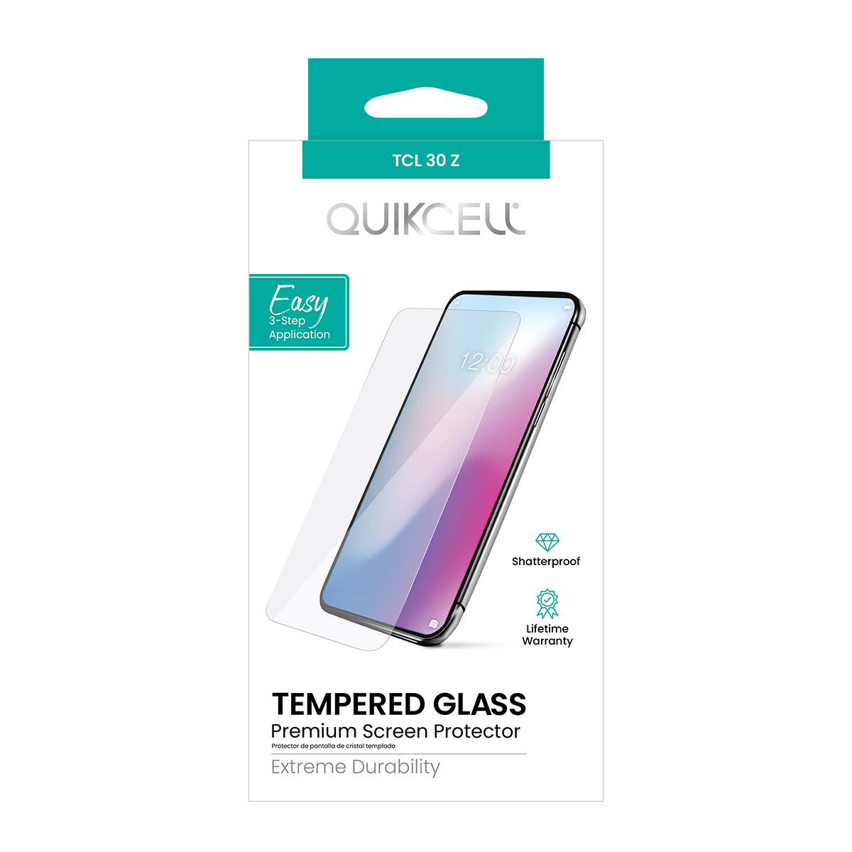 Picture of Quikcell TCL 30 Z TEMPERED GLASS Screen Protector