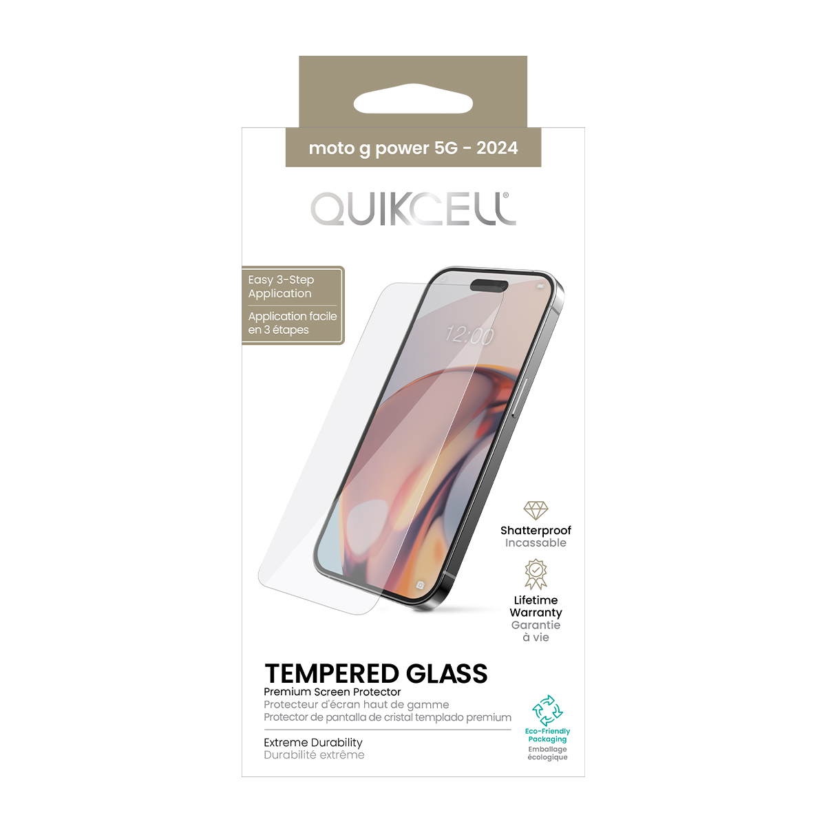 Picture of Quikcell Tempered Glass Screen Protector for moto g power 5G (2024)