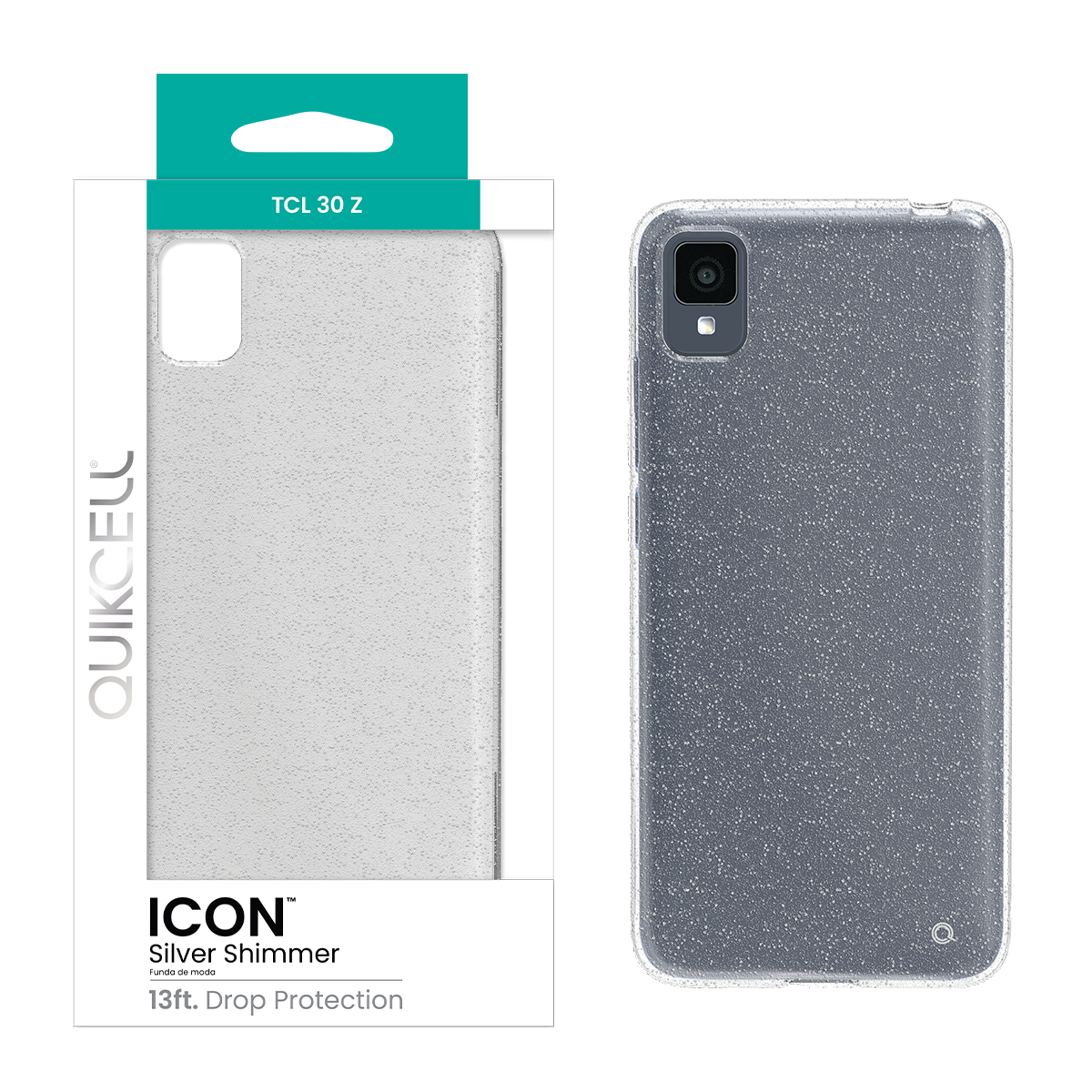 Picture of Quikcell TCL 30 Z ICON Fashion Case - Silver Shimmer