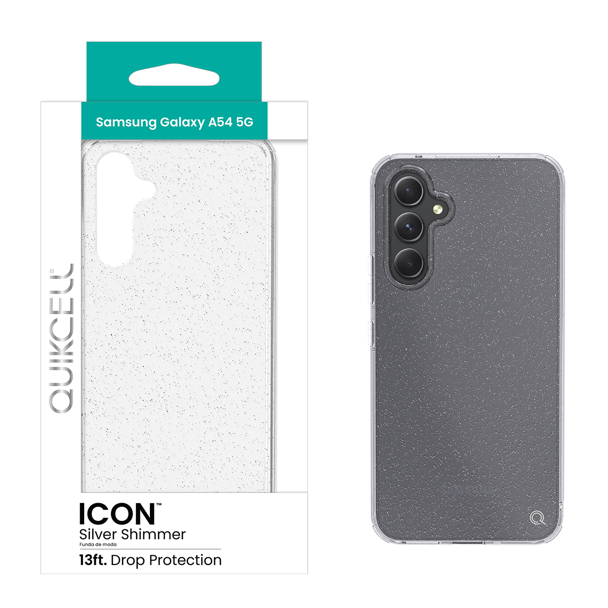 Picture of Quikcell Samsung Galaxy A54 5G ICON Fashion Case - Silver Shimmer