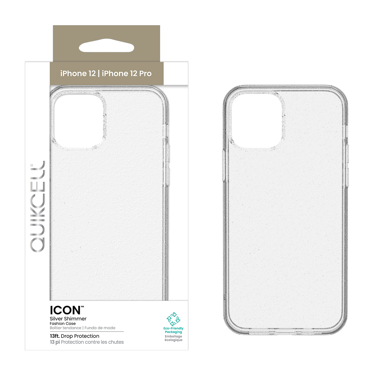 Picture of Quikcell Apple iPhone 12/12 Pro ICON Fashion Case - Silver Shimmer