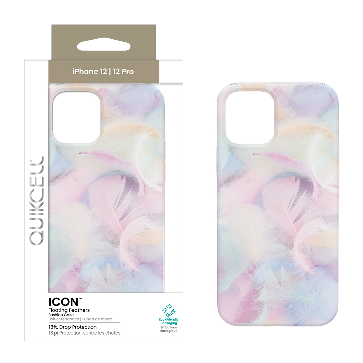 Picture of Quikcell Apple iPhone 12/12 Pro ICON Fashion Case - Floating Feathers