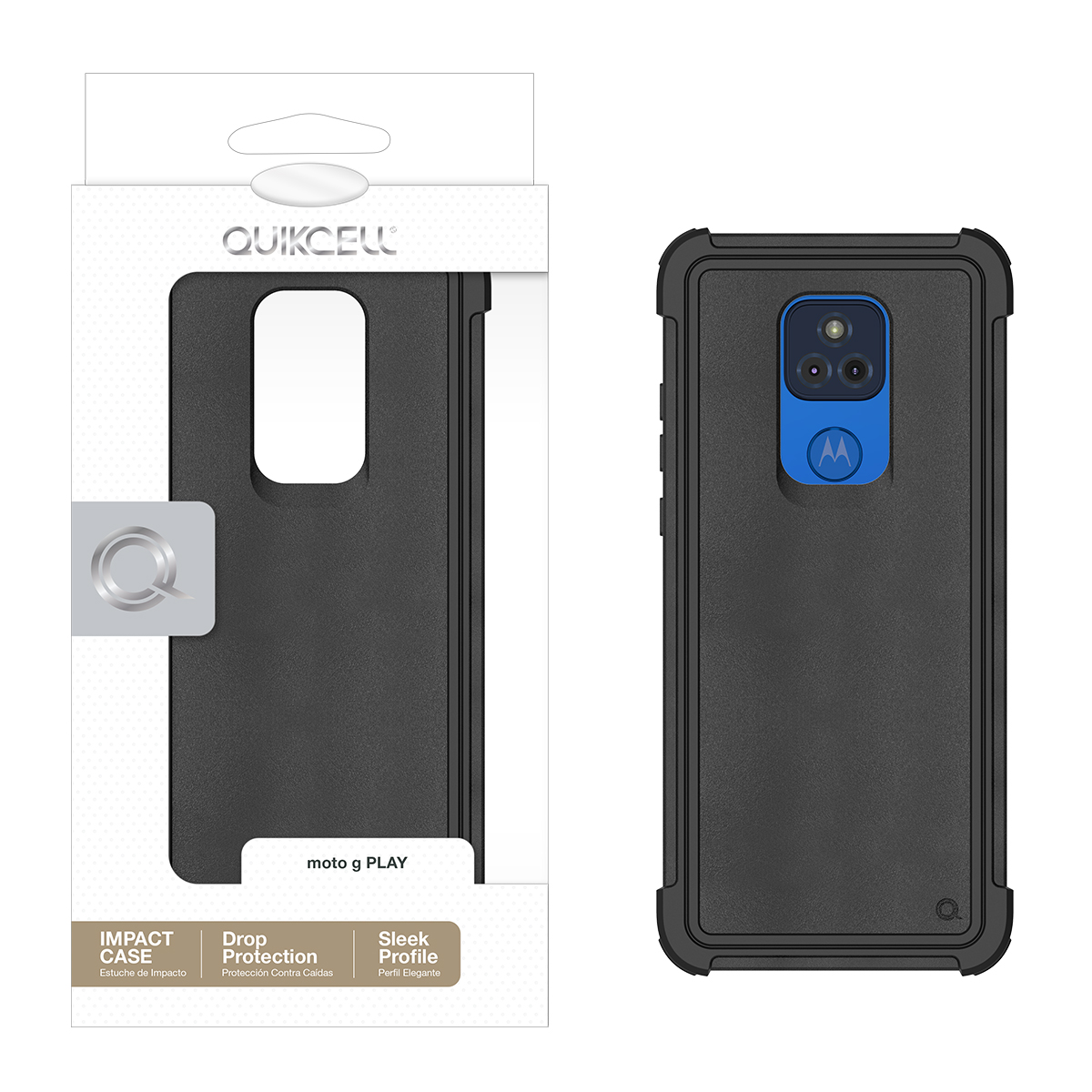 Picture of Quikcell moto g PLAY OPERATOR Rugged Protective Case – Pebble Black