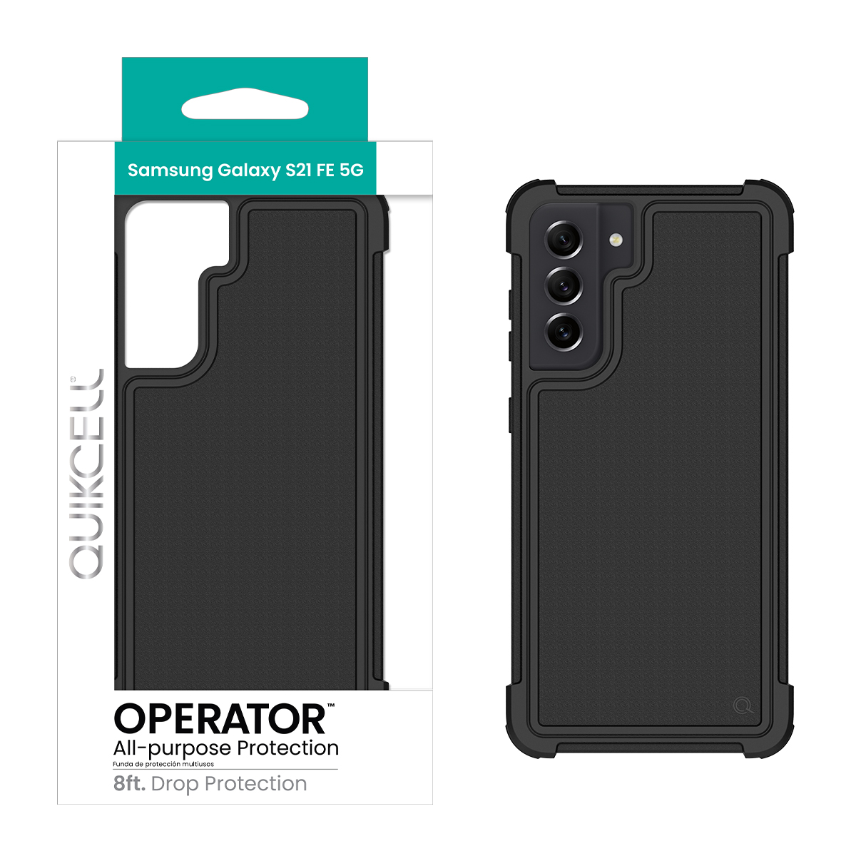 Picture of Quikcell Samsung Galaxy S21 FE/FE 5G OPERATOR Rugged Protective Case - Pebble Black