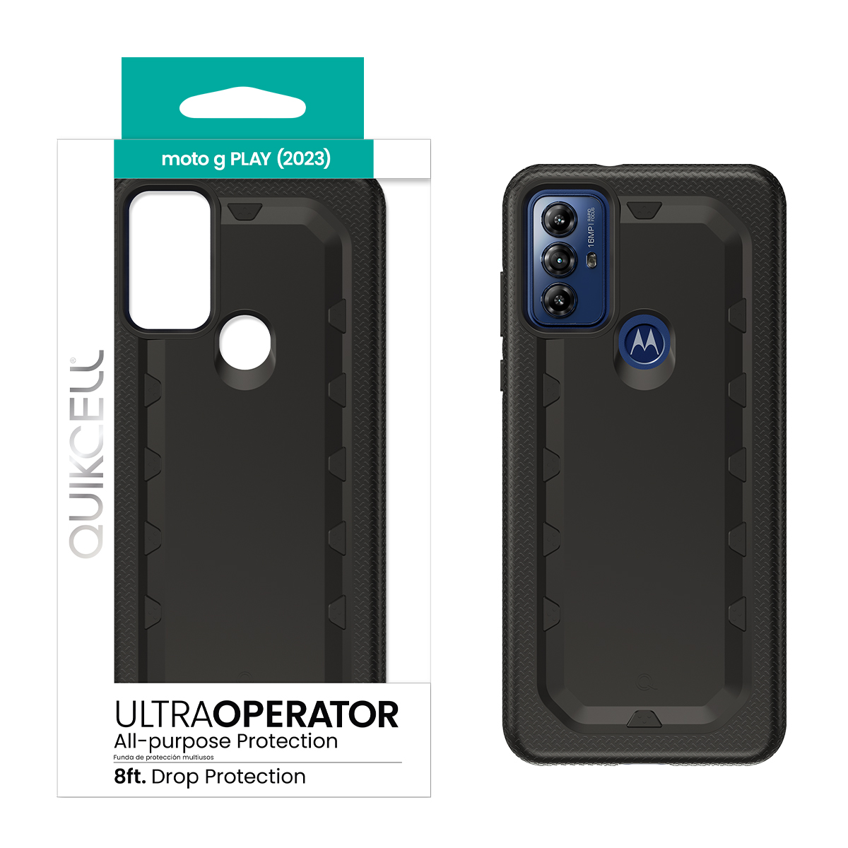 Picture of Quikcell moto g PLAY (2023) ULTRA OPERATOR Rugged Protective Case – Armor Black