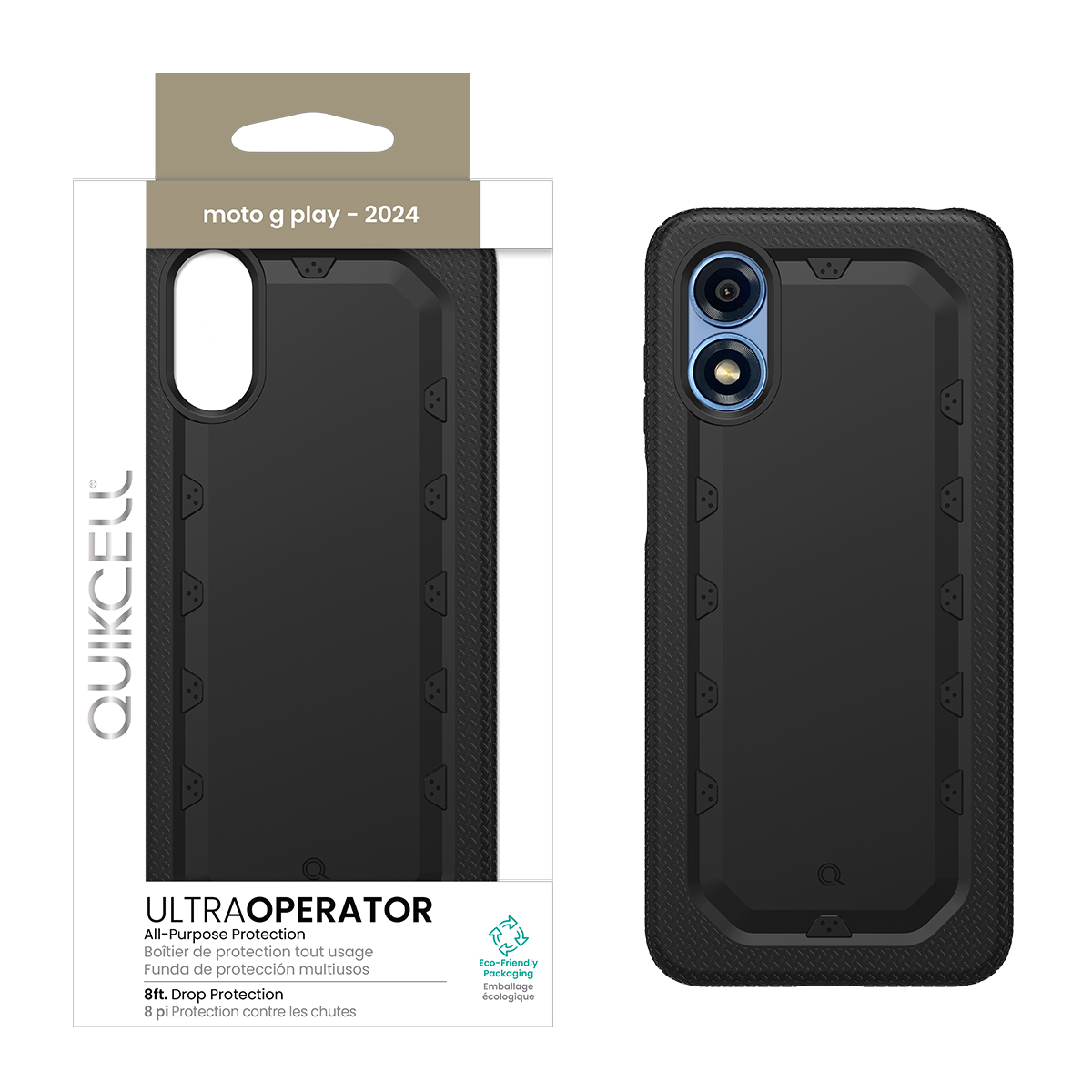 Picture of Quikcell moto g play - 2024 Ultra OPERATOR Rugged Protective Case – Armor Black