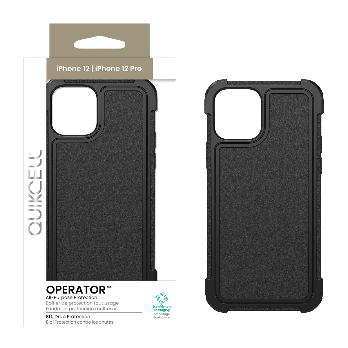 Picture of Quikcell Apple iPhone 12/12 Pro OPERATOR Rugged Protective Case – Armor Black