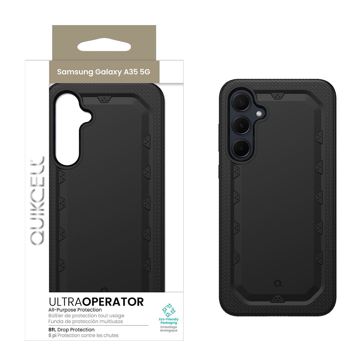 Picture of Quikcell Samsung Galaxy A35 5G Ultra OPERATOR Rugged Protective Case – Armor Black