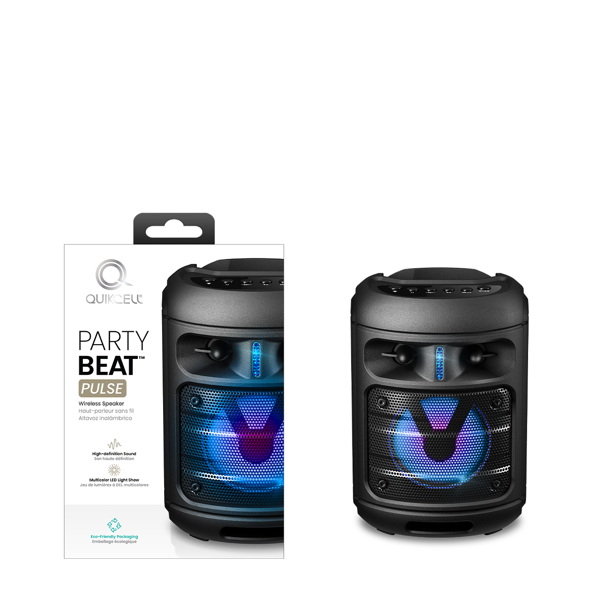 Picture of Quikcell PARTYBEAT PULSE Portable Wireless Speaker - Black