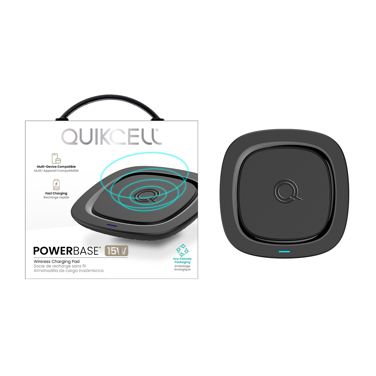 Picture of Quikcell PowerBase® 15W Wireless Charging Pad - Black 
