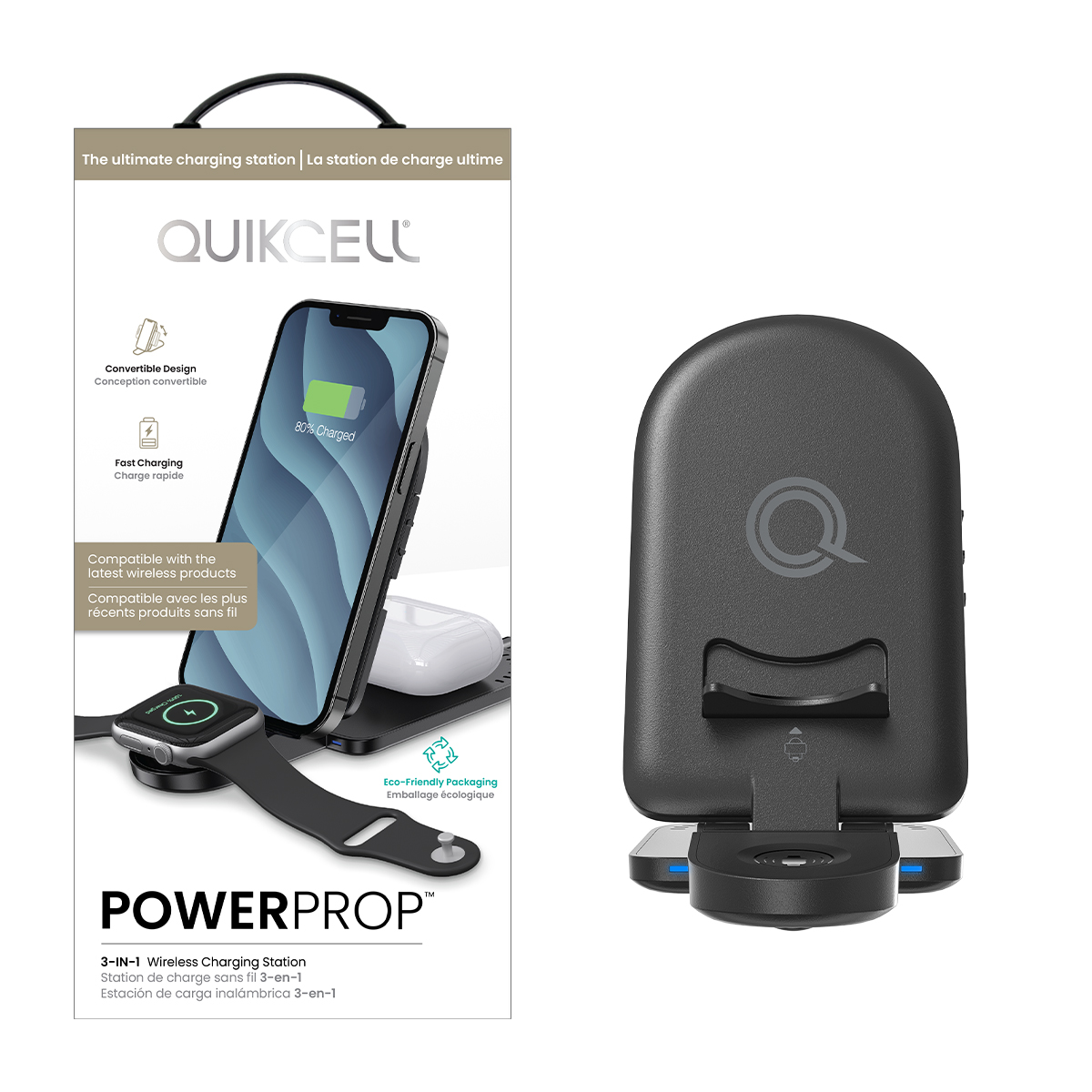 Picture of Quikcell PowerProp 3-in-1 Charger - Black