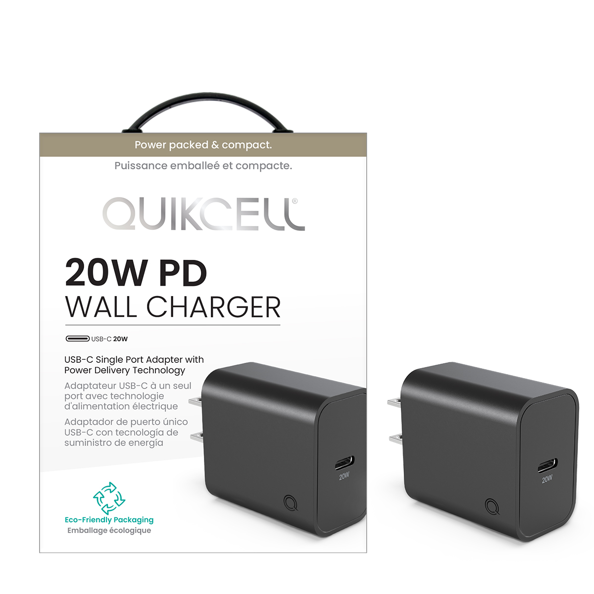 Picture of Quikcell PD 20W Single USB-C Port Wall Charger  
