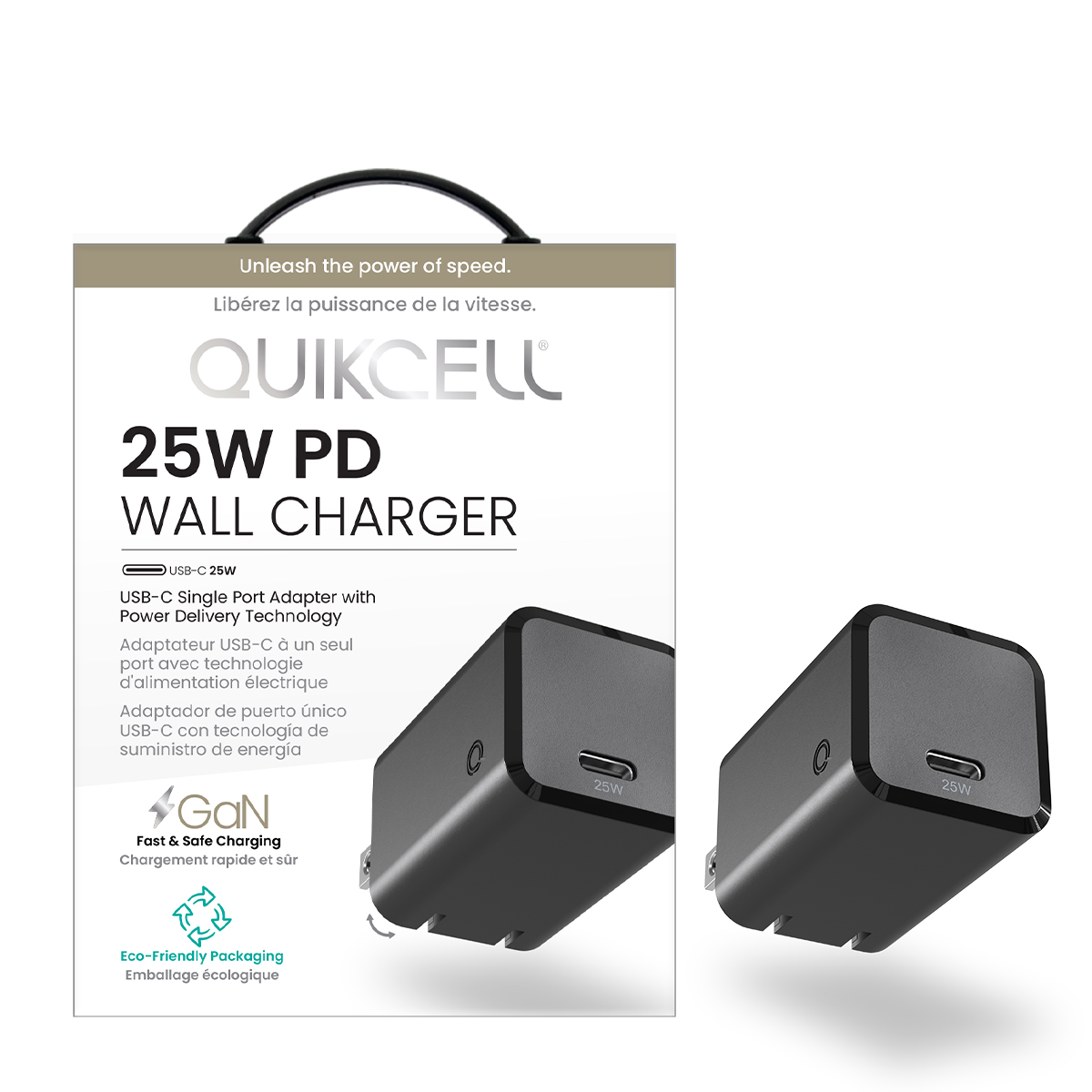 Picture of Quikcell PD 25W Single USB-C Port Wall Charger  
