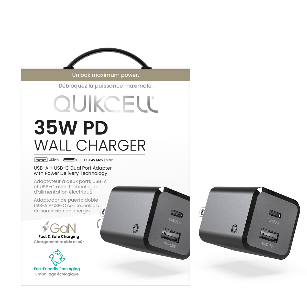 Picture of Quikcell 35W PD A+C Dual Ports Wall Charger 
