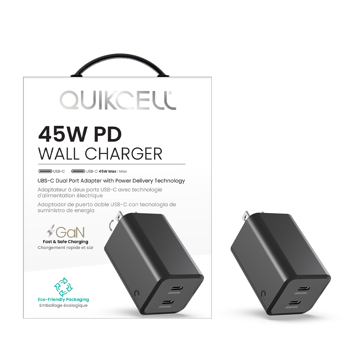 Picture of Quikcell 45W PD C+C Dual Ports Wall Charger 
