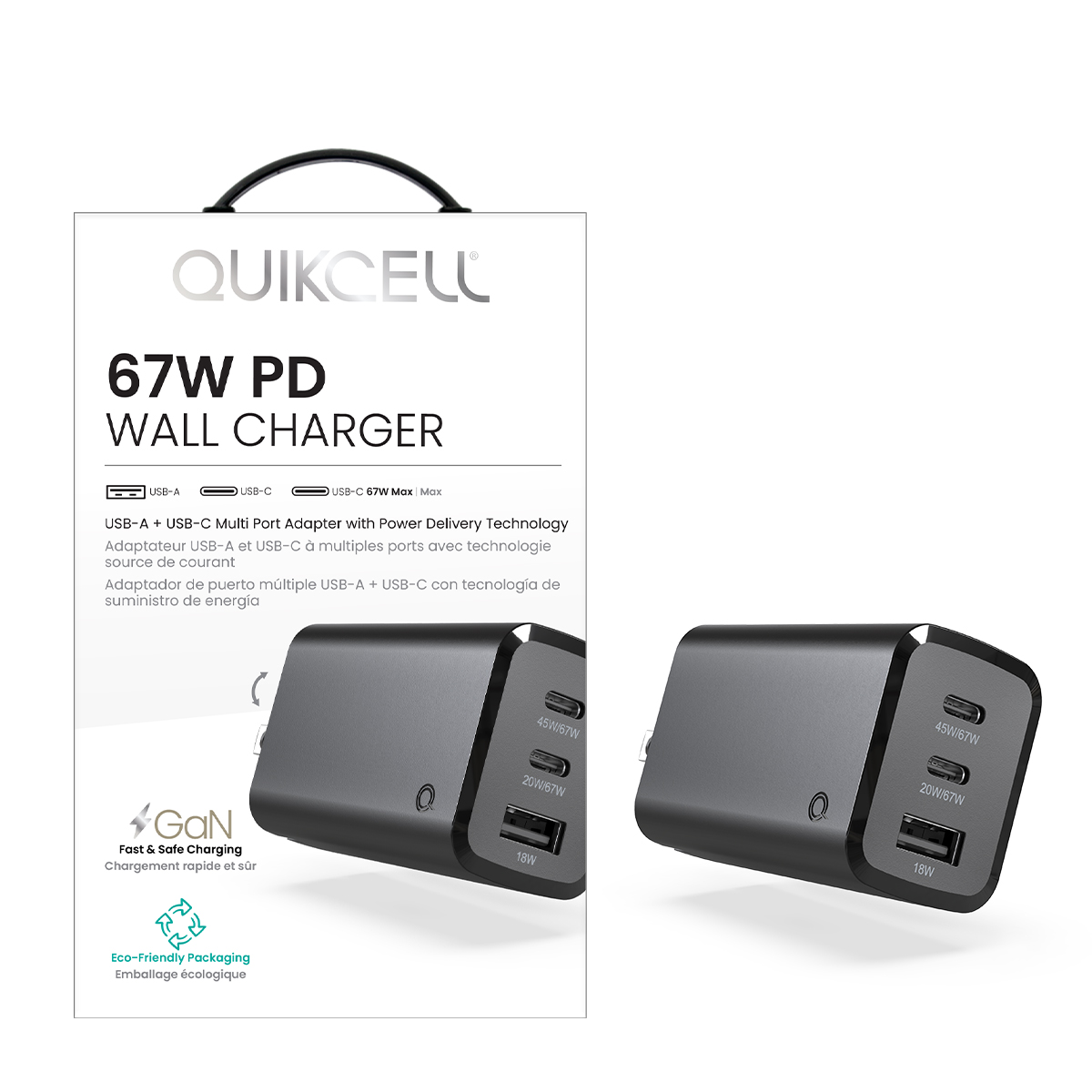 Picture of Quikcell PD 67W A+C+C Multi-Ports Wall Charger 
