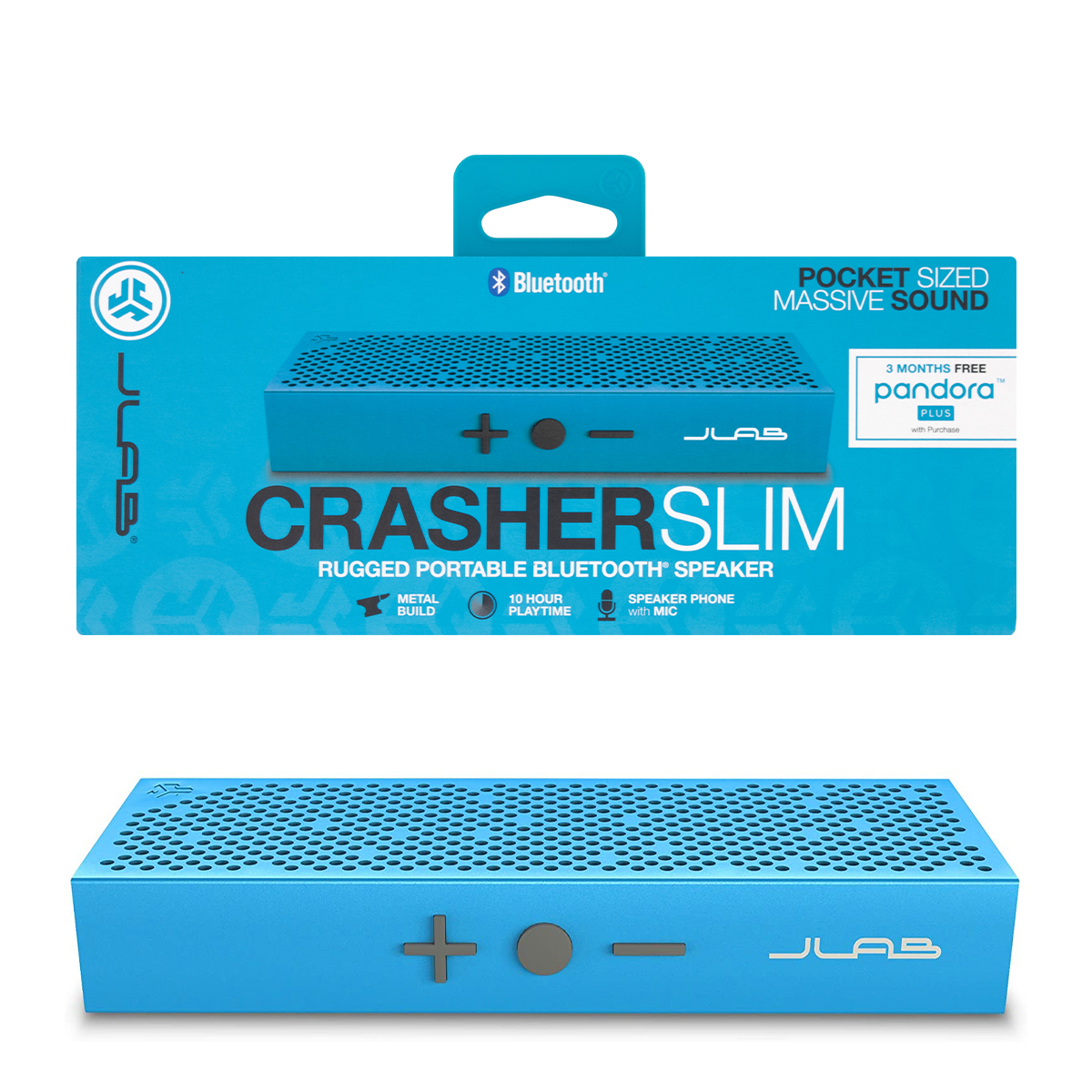 Picture of JLab CRASHER SLIM Rugged Bluetooth Speaker - Blue 
