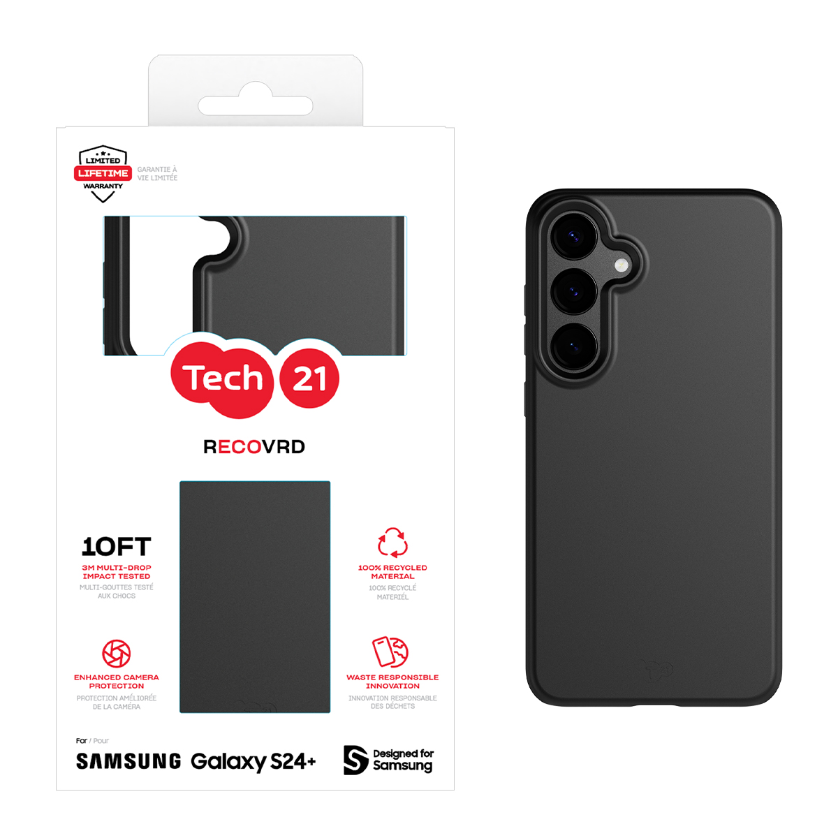 Picture of Tech21 Recovrd for Galaxy S24+ - Black