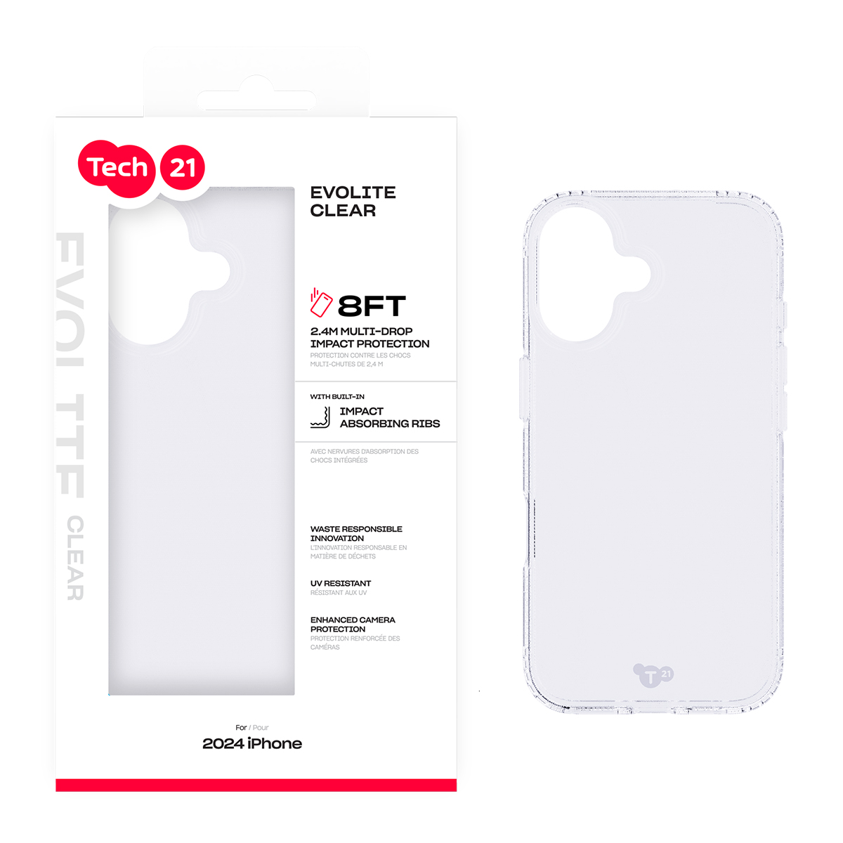 Picture of Tech21 EvoLite for Apple iPhone 16 - Clear