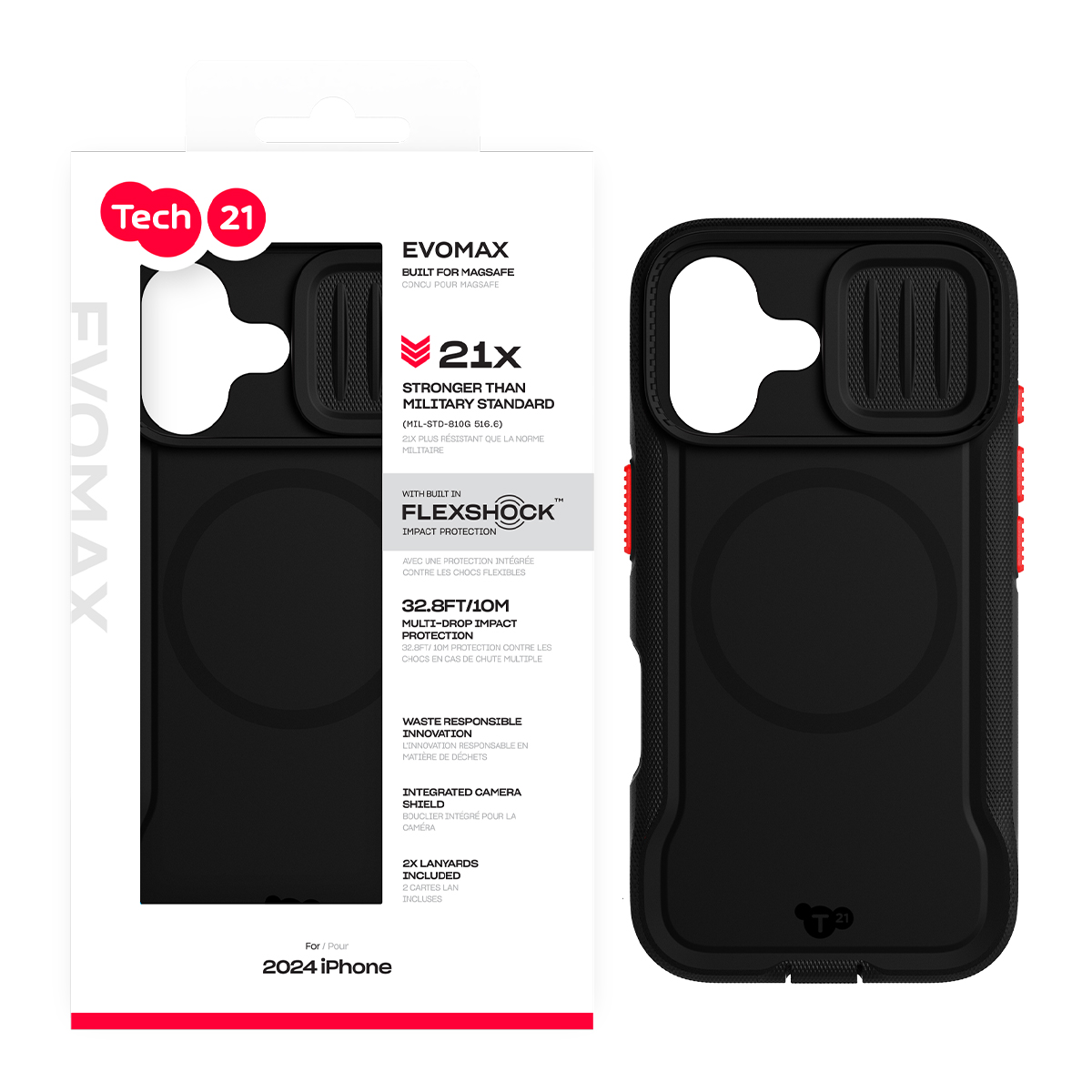 Picture of Tech21 EvoMax w/MagSafe for Apple iPhone 16 - Black