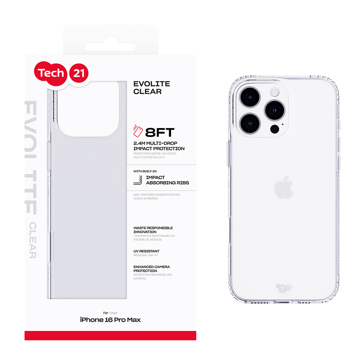 Picture of Tech21 EvoLite for Apple iPhone 16 Pro Max - Clear
