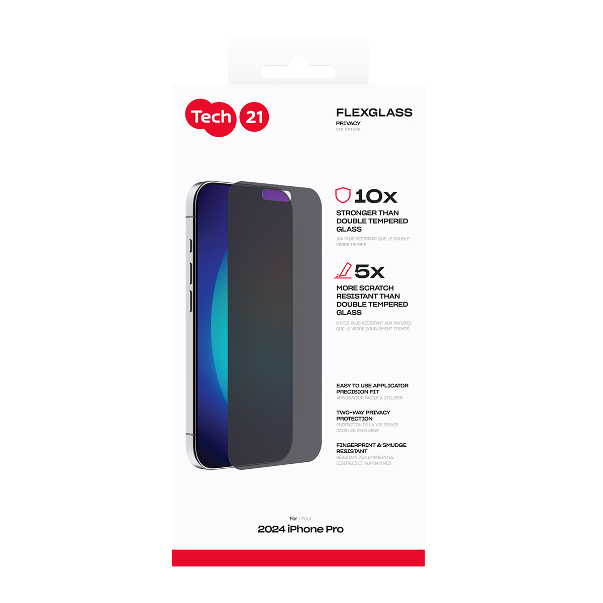 Picture of Tech21 FlexGlass Privacy for Apple iPhone 16 Pro