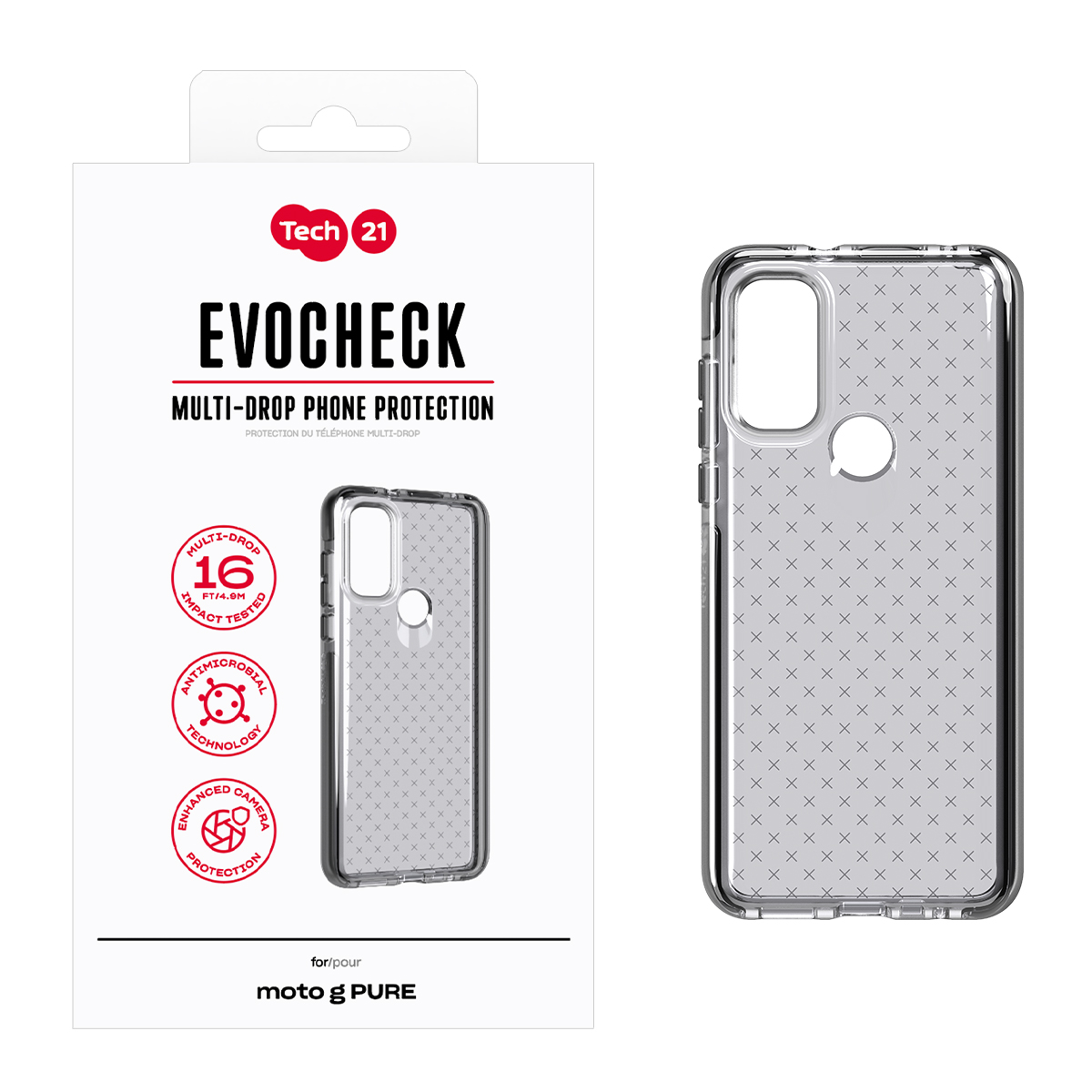 Picture of Tech21 EvoCheck for Moto g pure - Smokey/Black