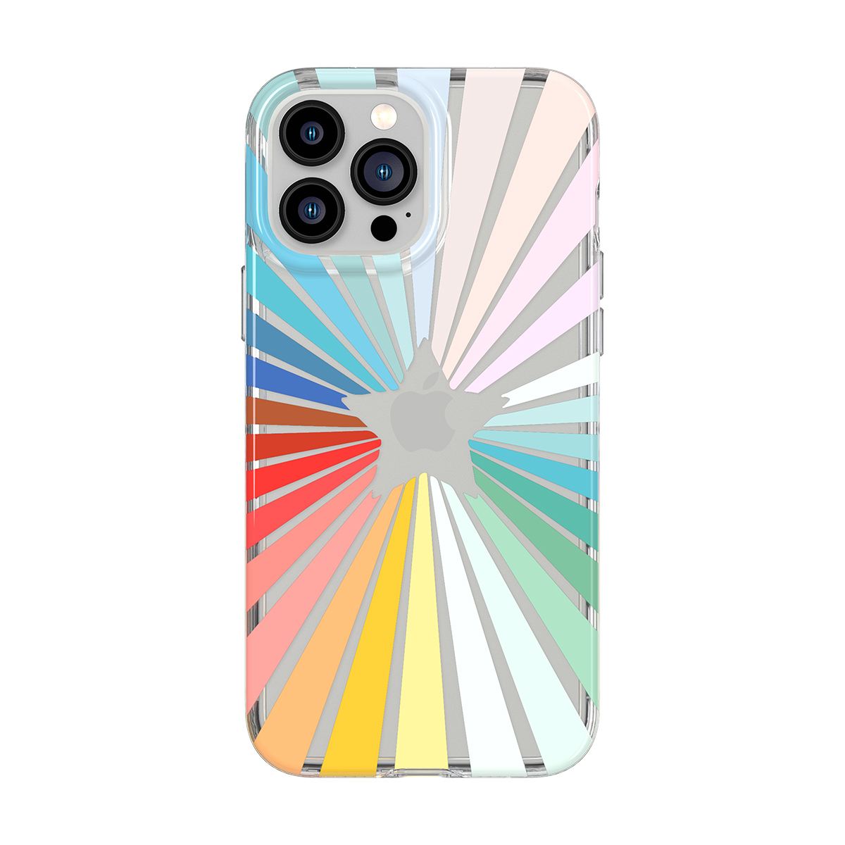 Picture of Tech21 EvoArt for iPhone 13 Pro Max - Rainbow Sunburst