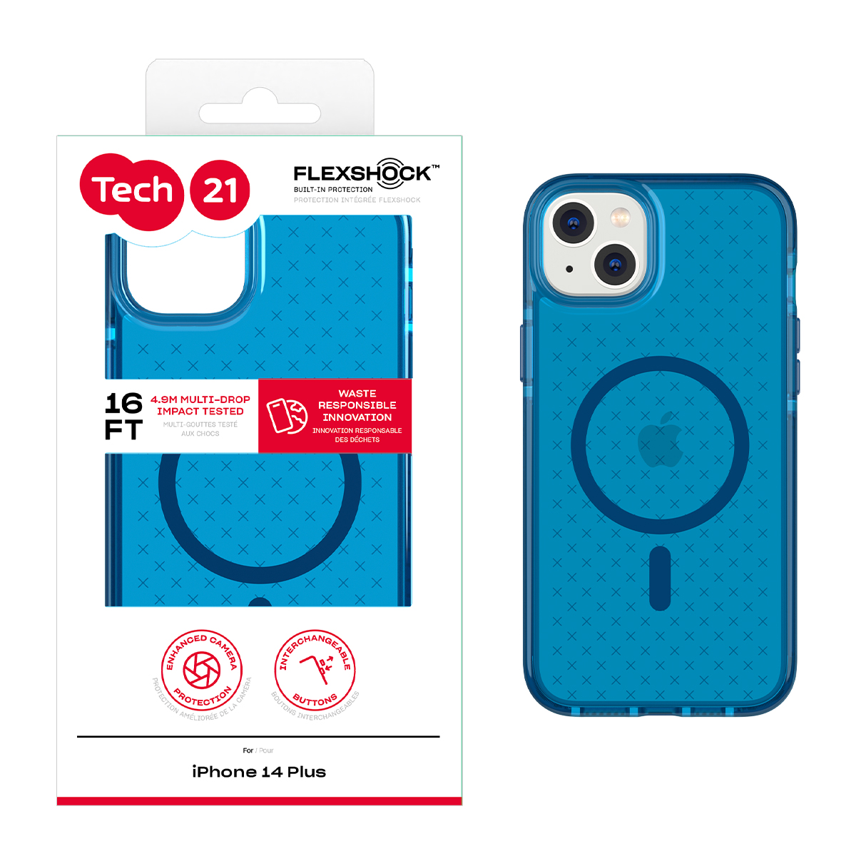 Picture of Tech21 EvoCheck w/MagSafe for iPhone 14 Plus - Classic Blue