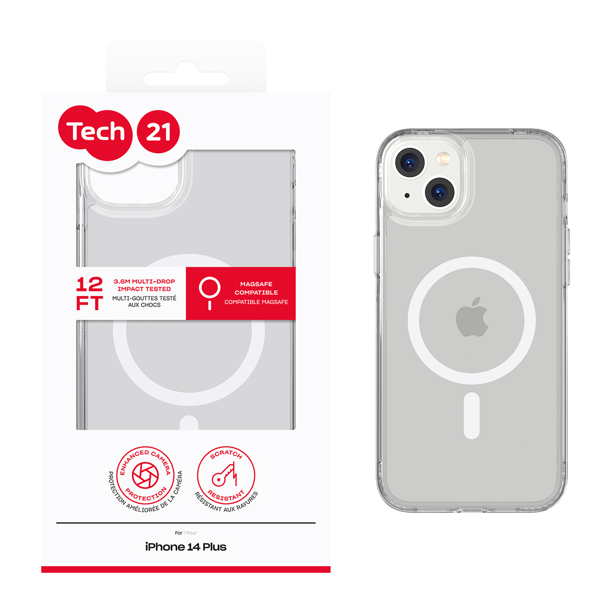 Picture of Tech21 EvoClear w/MagSafe for iPhone 14 Plus - Clear