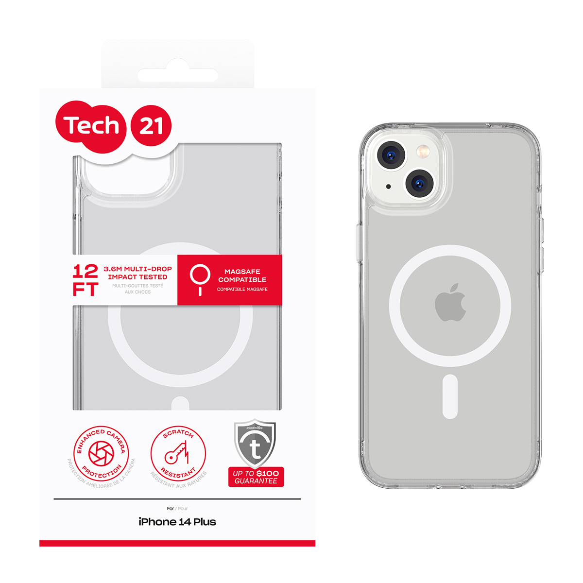 Picture of Tech21 EvoClear w/MagSafe for iPhone 14 Plus - Clear