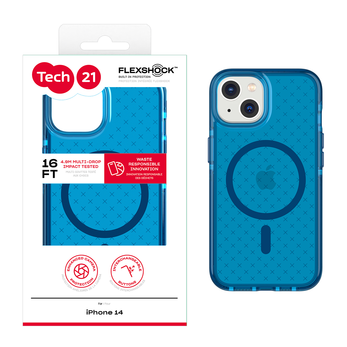 Picture of Tech21 EvoCheck w/MagSafe for iPhone 14 - Classic Blue