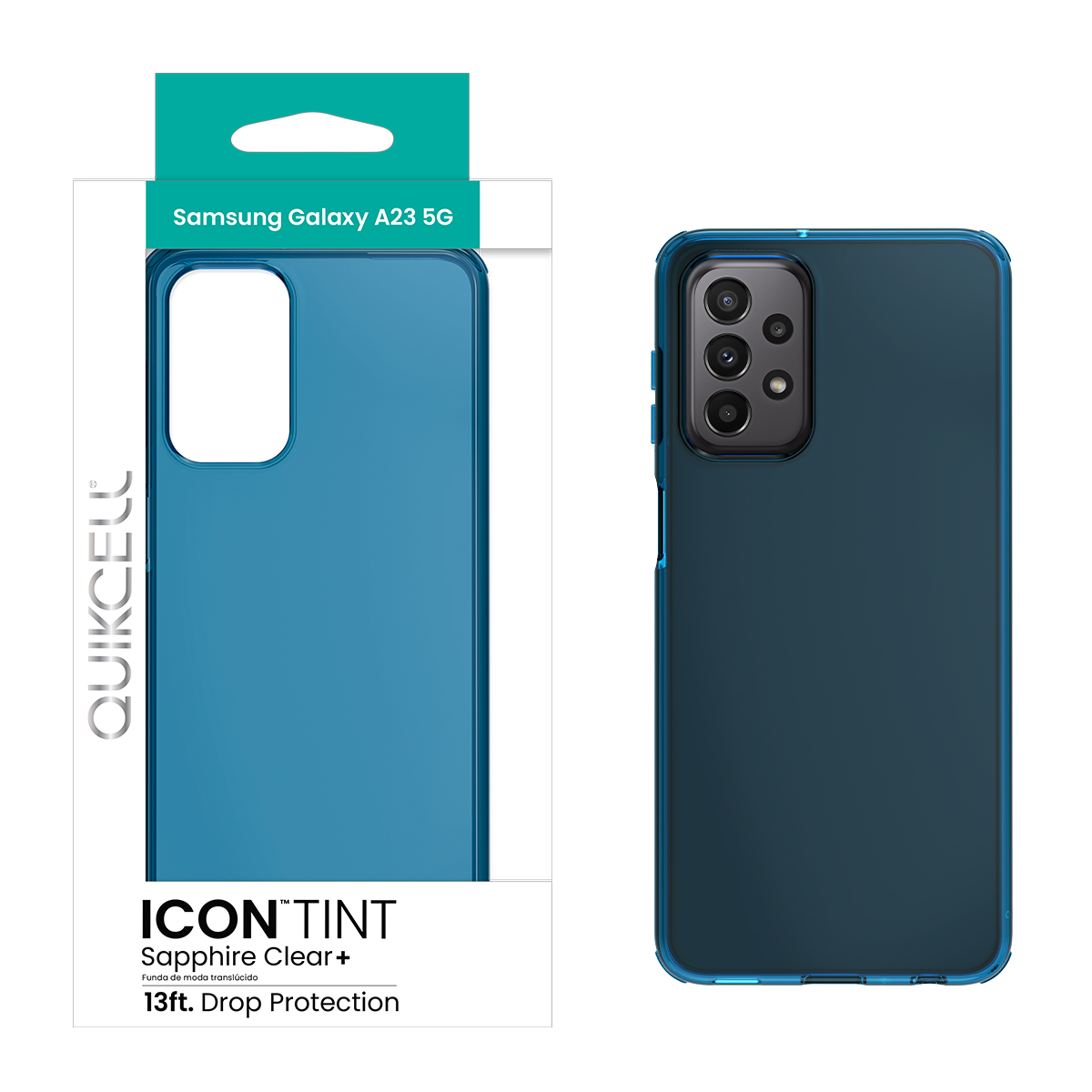 Picture of Quikcell Samsung Galaxy A23 5GICON TINT Translucent Case- Sapphire