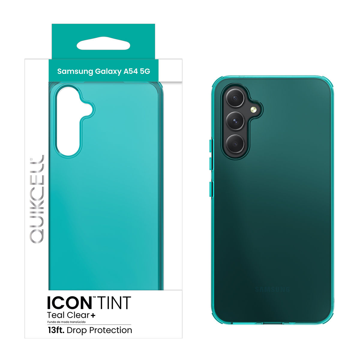 Picture of Quikcell Samsung Galaxy A54 5G ICON TINT Translucent Case- Teal