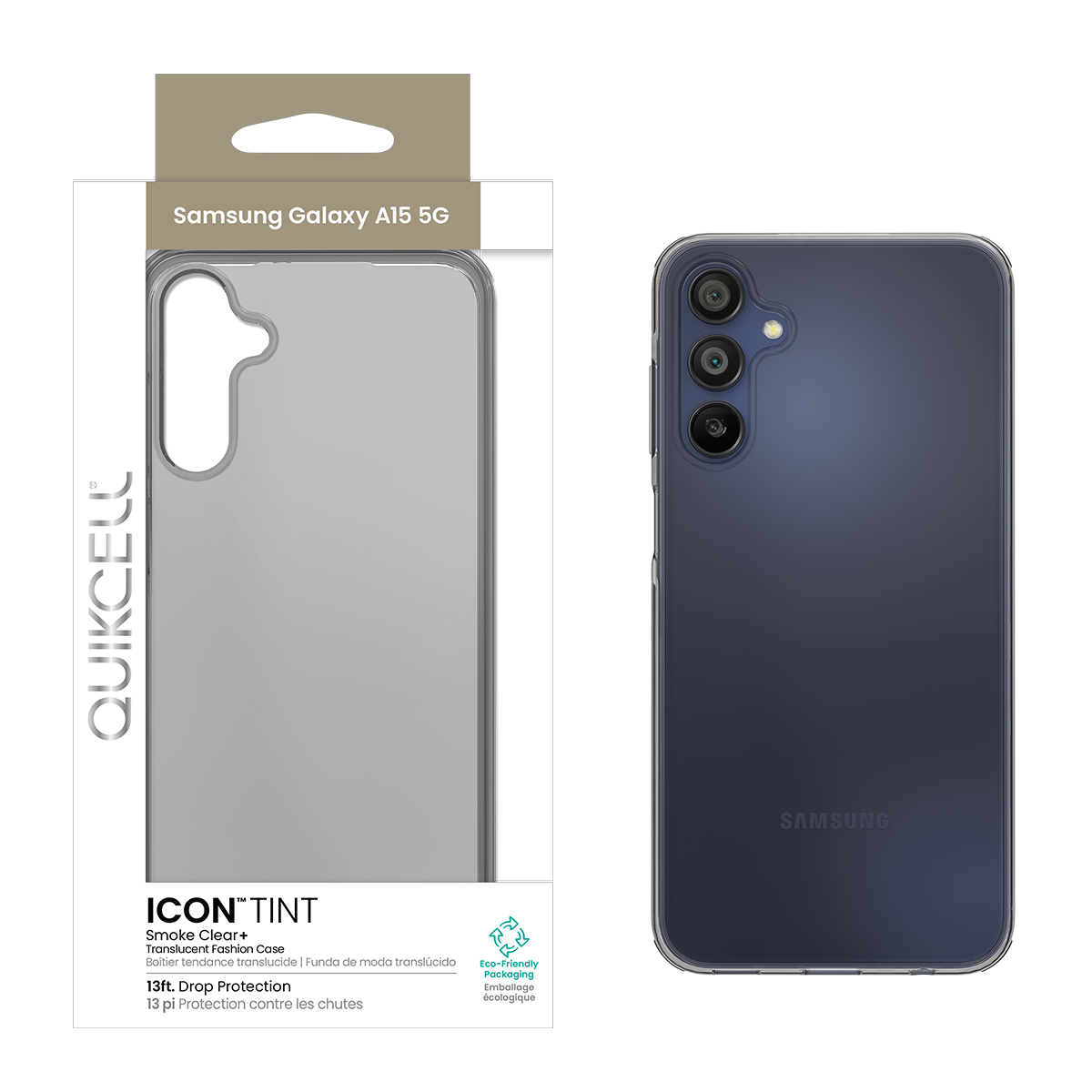 Picture of Quikcell Samsung Galaxy A15 5G ICON TINT Transparent Protective Case - Smoke