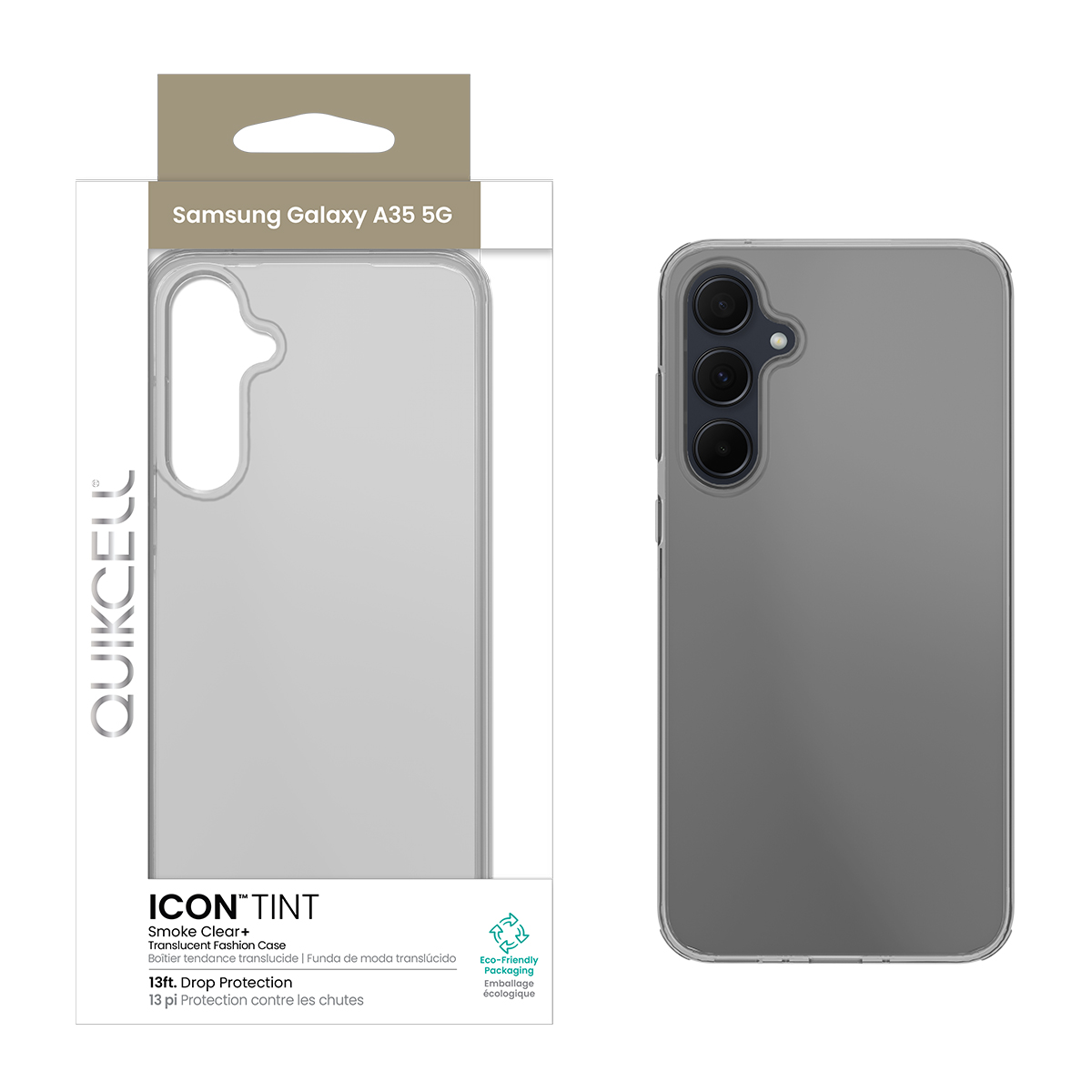 Picture of Quikcell Samsung Galaxy A35 5G ICON TINT Transparent Protective Case - Smoke
