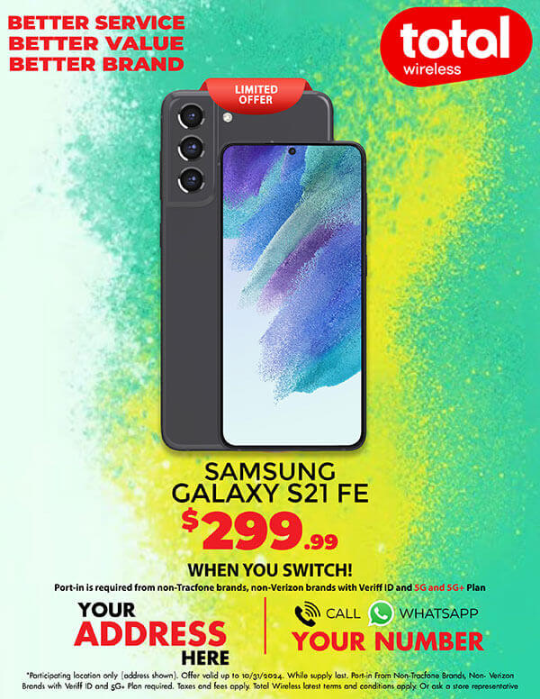 Picture of MyTotalBrand’s New Total Wireless Theme Flyer for Samsung S23 FE